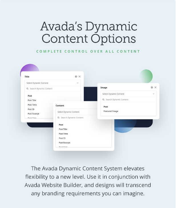 Avada theme dynamic content
